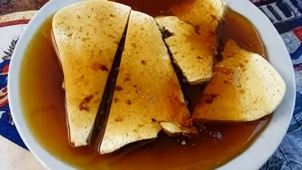 Quesillo con miel postres típicos de la sierra peruana